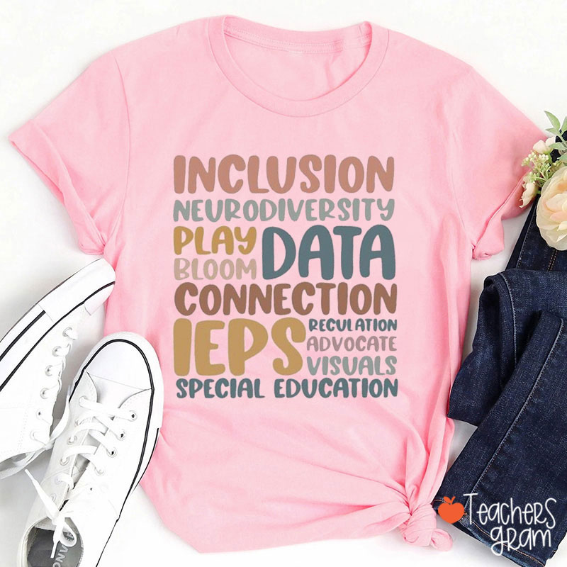 Inclusion Neurodiversity Play Data Teacher T-Shirt