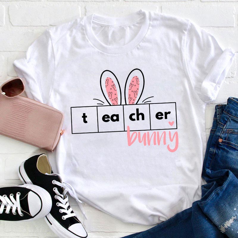 Teacher Bunny Teacher T-Shirt Sale-Teachersgram