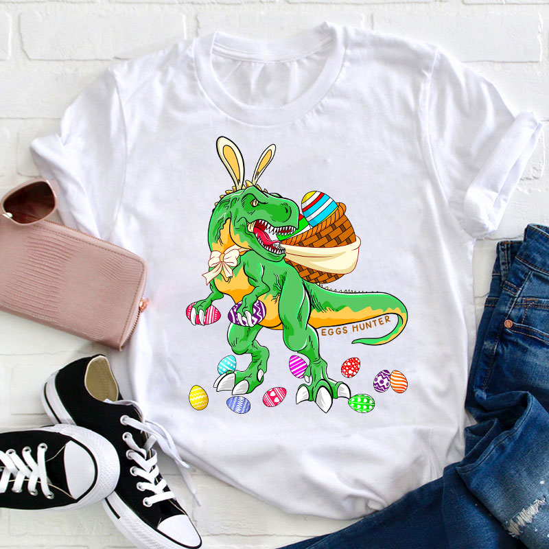 Happy Dinosaur Easter Teacher T-Shirt