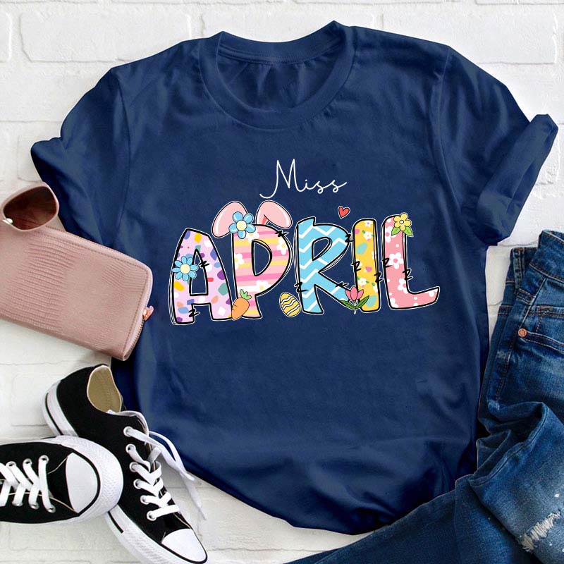 Personalized Name Easter Teacher T-Shirt