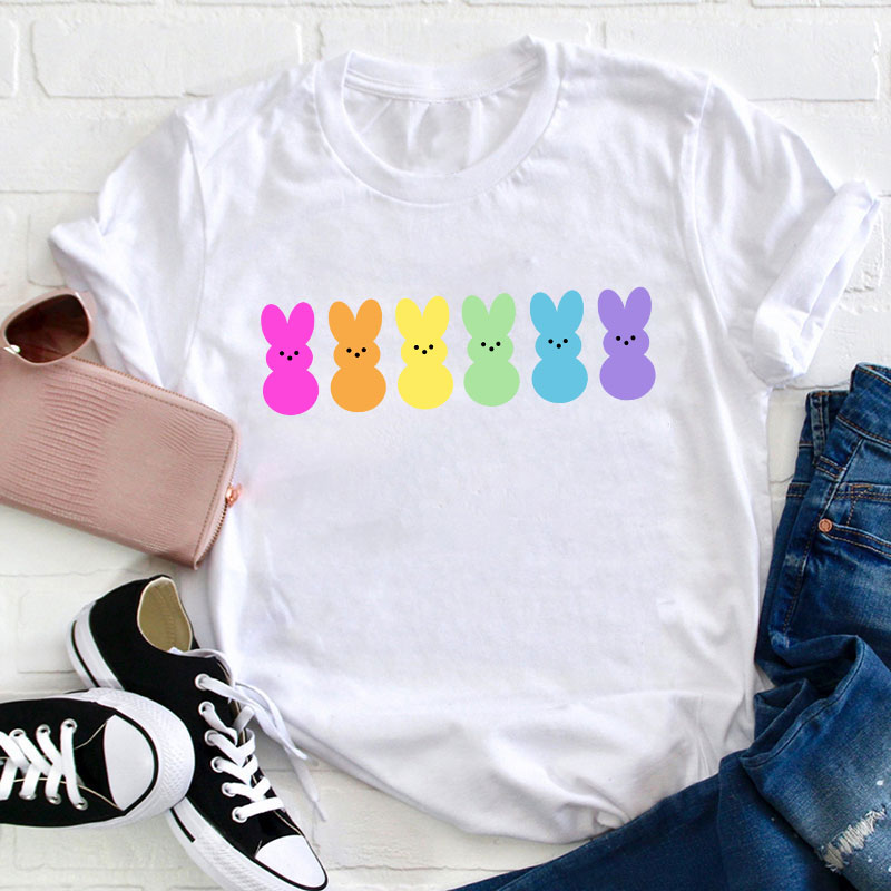 Easter Bunny Peeps Teacher T-Shirt Sale-Teachersgram