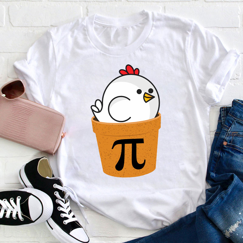 Chicken Pot Pi Day Teacher T-Shirt