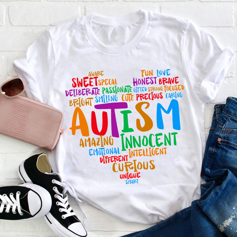 Autism Heart Teacher T-Shirt