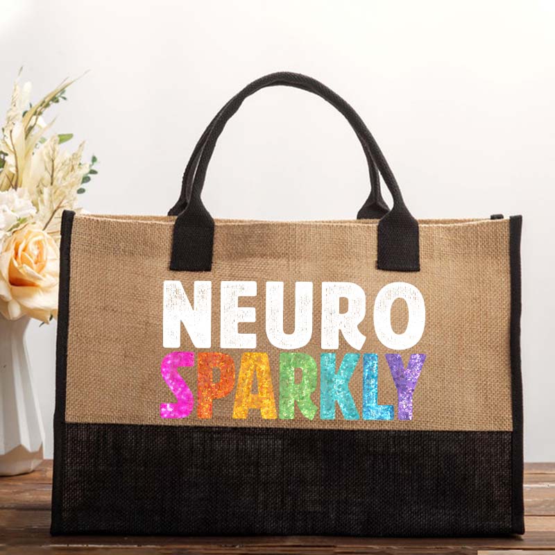 Neuro Sparkly Teacher Cotton Tote Bag