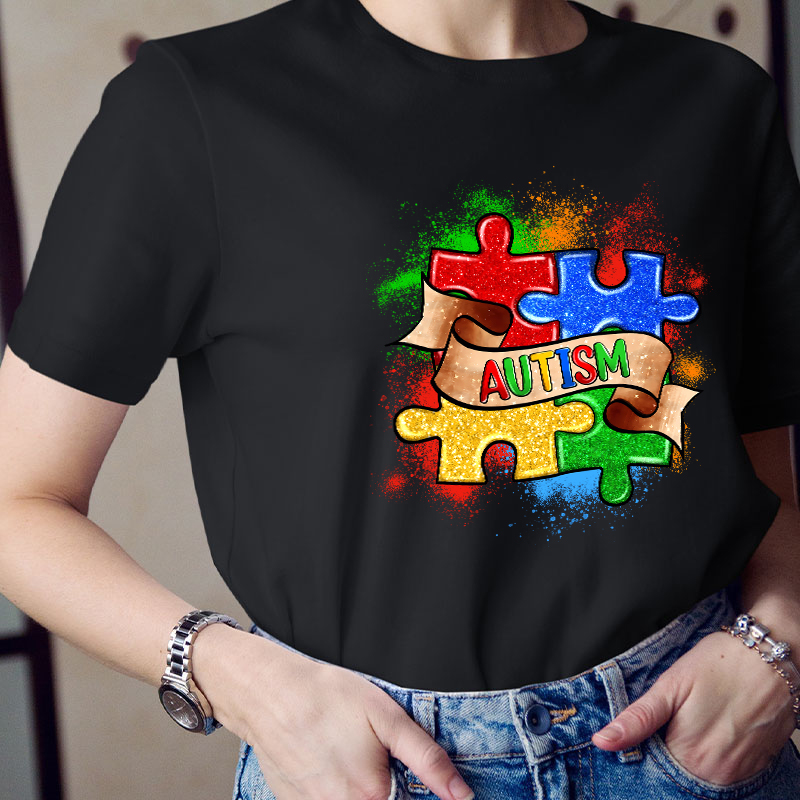 Autism Puzzle Teacher T-Shirt