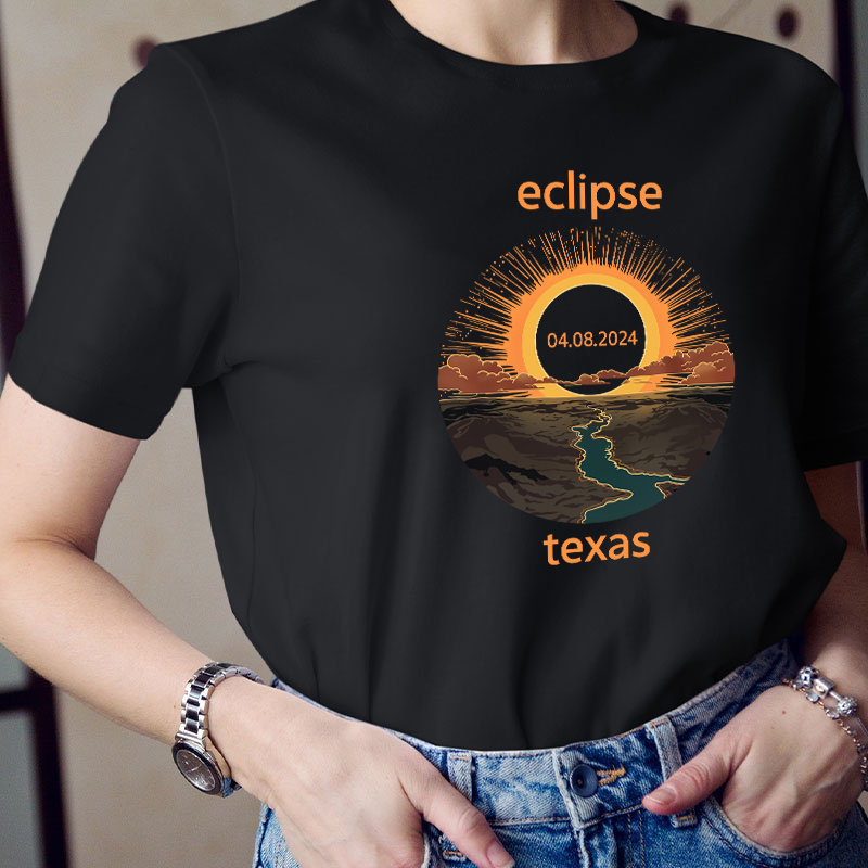 Texas Eclipse Teacher T-Shirt
