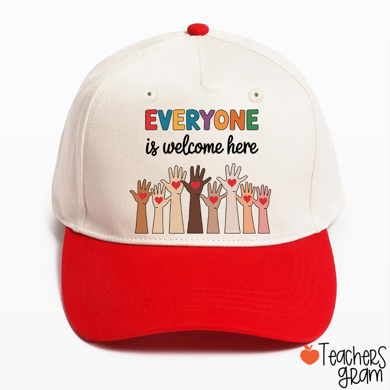 Everyone Is Welcome Here Teacher Baseball Cap