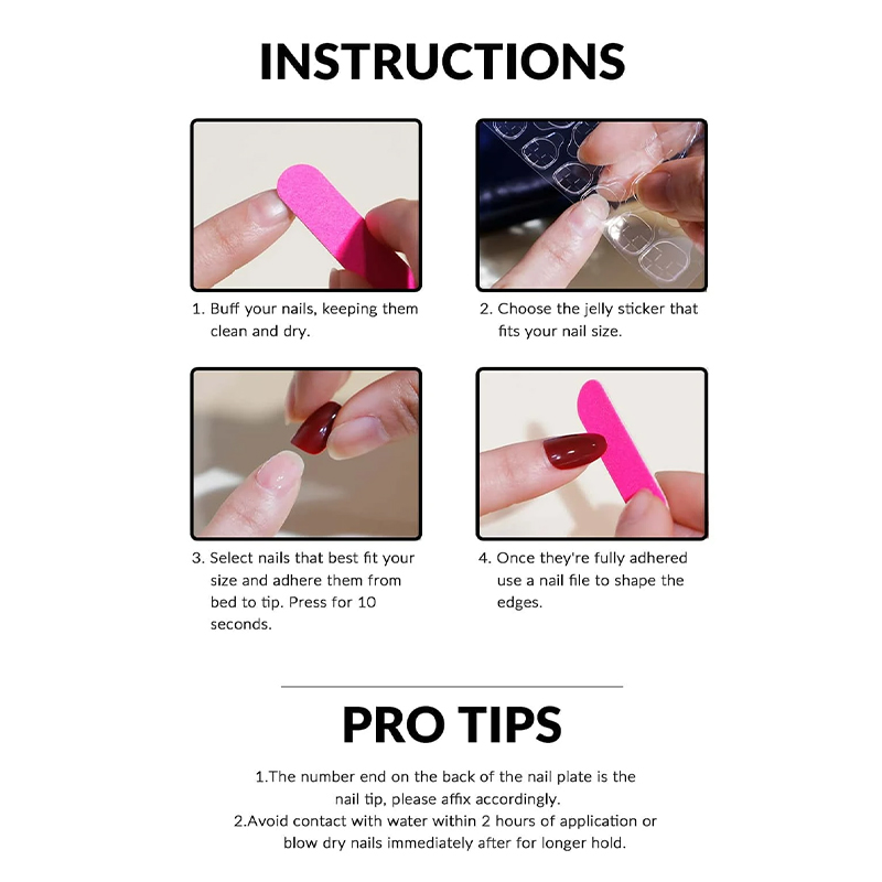 24pcs Summer Multicolor French Style Teacher Fake Nail