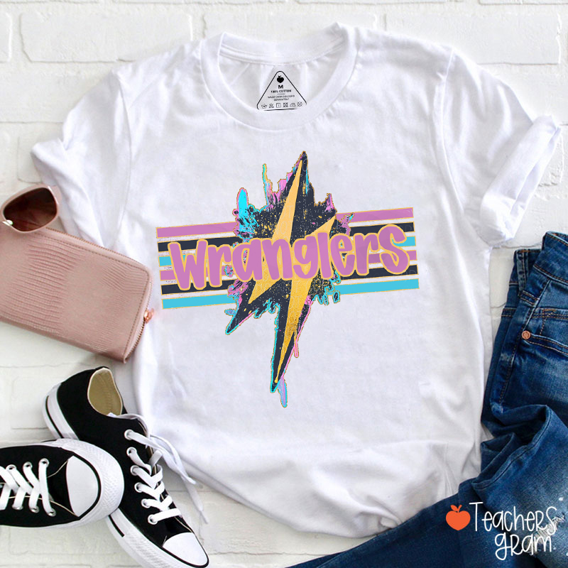 Personalized Mascot Art Splash Teacher T-Shirt