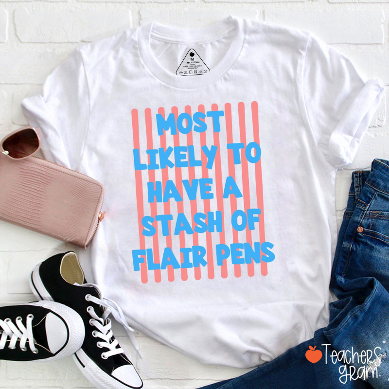 Personalized Name Colorful Striped Slogan Teacher T-Shirt