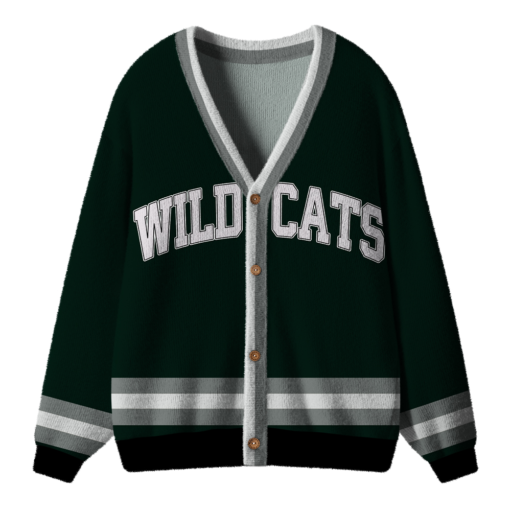 Personalized Mascot School Spirit Teacher Ugly Cardigan Sweaters