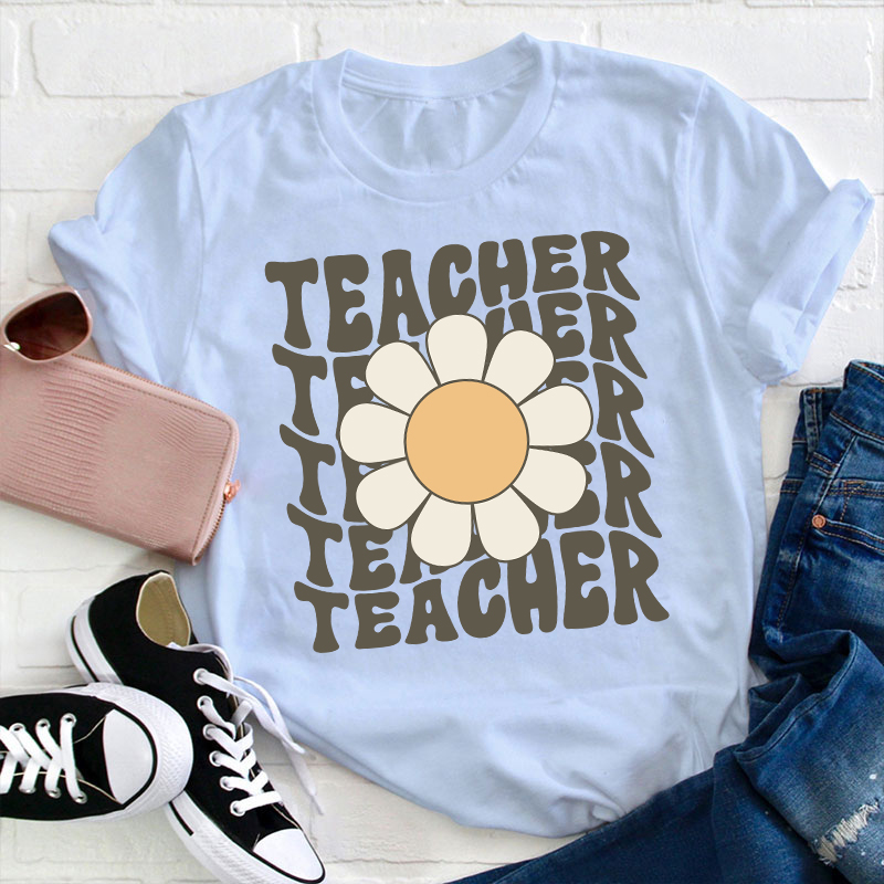 Daisy Flower Teacher T-Shirt