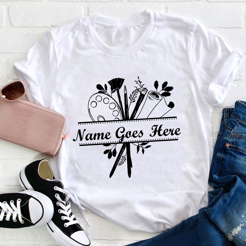 Personalized Art Crew Teacher T-Shirt
