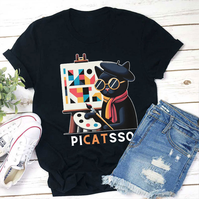 Funny Art Picatsso Teacher T-Shirt