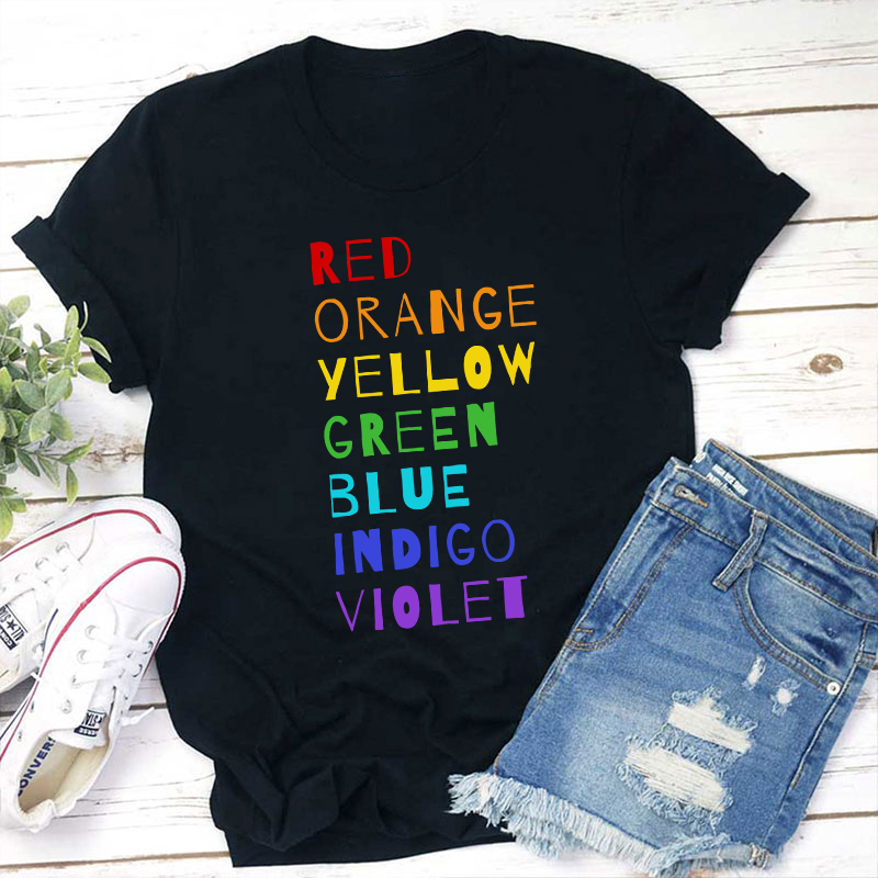 Color Rainbow Art Teacher T-Shirt Sale-Teachersgram