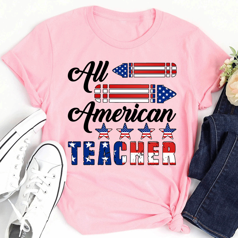 Cheer Up All American Teacher T-Shirt