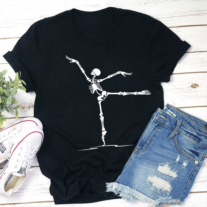 Dancing Skeleton Ballet Teacher T-Shirt Sale-Teachersgram
