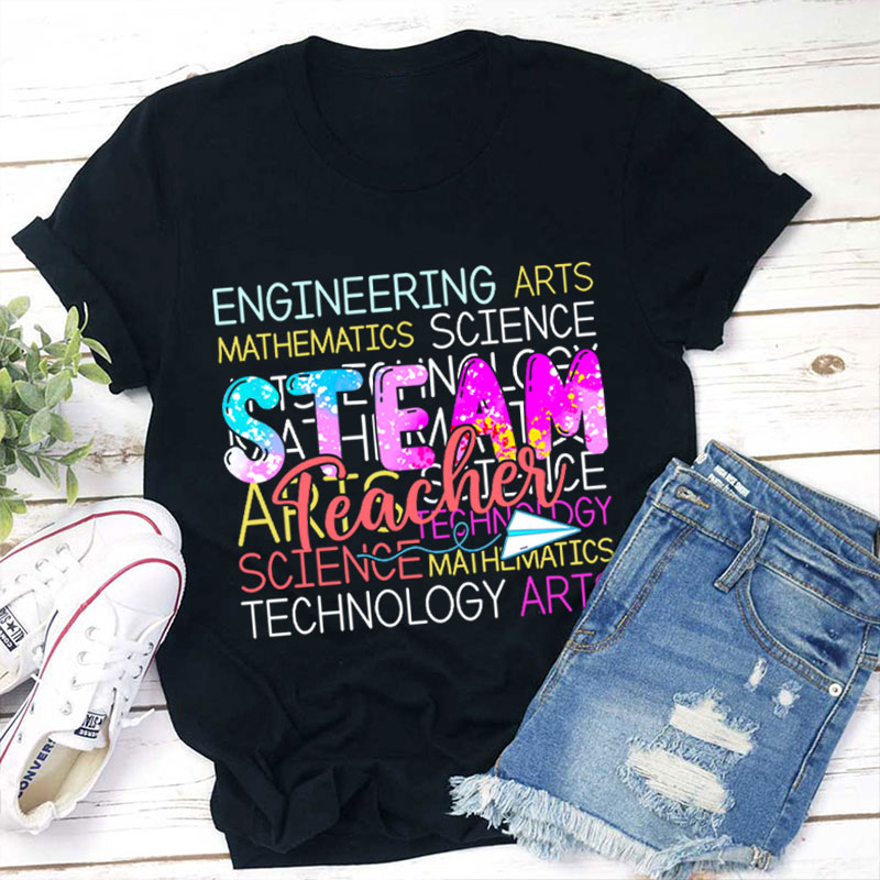 Science Technology Engineering Arts Math Teacher T-Shirt Sale-Teachersgram