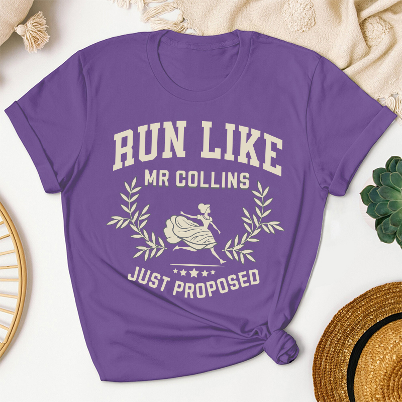 Run Like Mr Collins Just Proposed Teacher T-Shirt