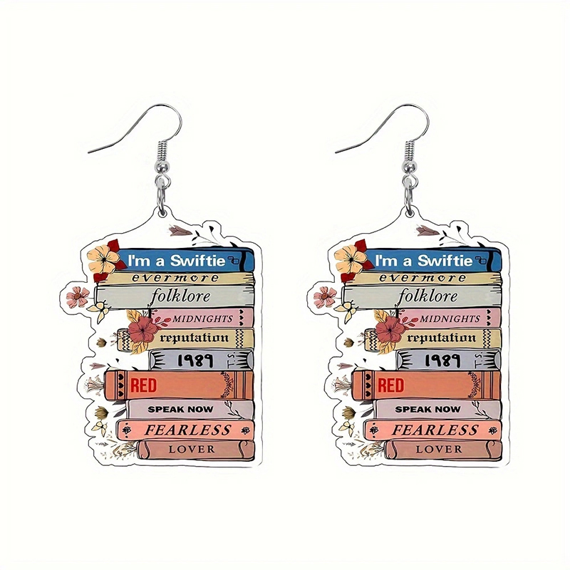 Music Fans Dangle Acrylic Earrings