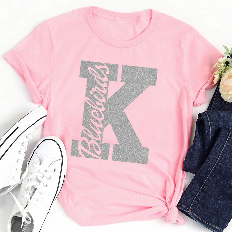 Personalized Glitter Team Name Teacher T-Shirt