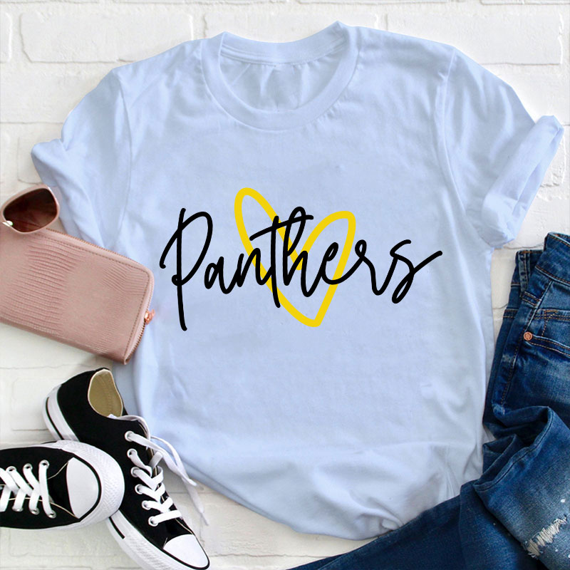 Personalized School Spirit Mascot Simple Love Teacher T-Shirt