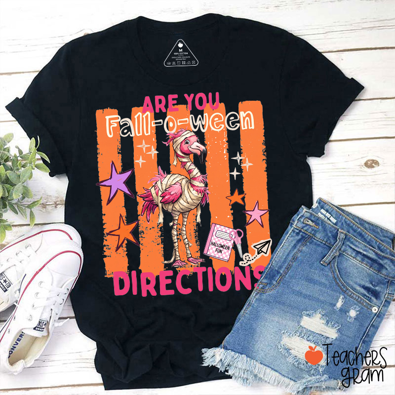 Personalized Are You Fall-o-ween Directions Halloween Animal Teacher T-Shirt