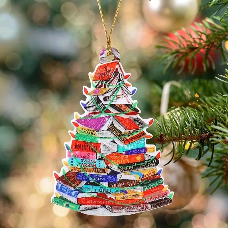 Book Christmas Tree Teacher Christmas Ornament