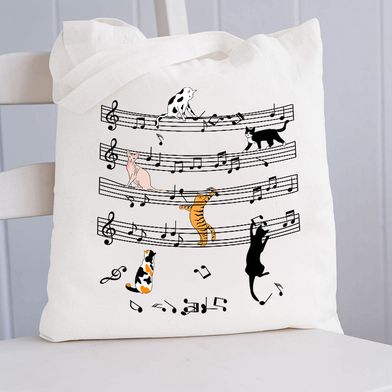 Cats And Music Teacher Tote Bag