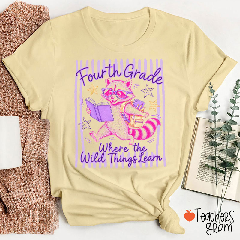Personalized Grade Where The Wild Things Learn Teacher T-Shirt