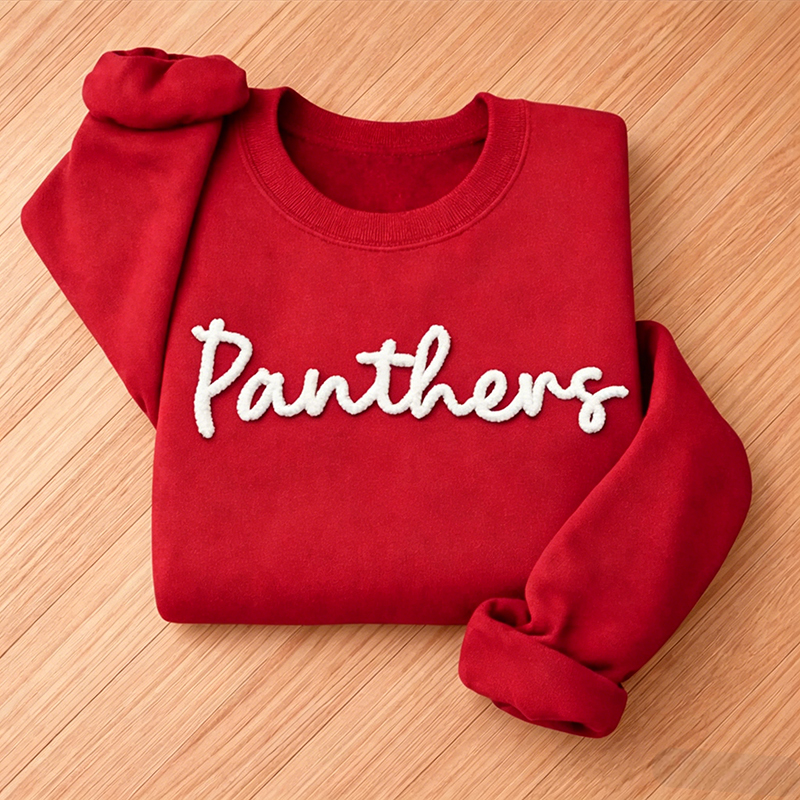 Personalized Team Name 3D Chenille Embroidery Lettering Teacher Sweatshirt