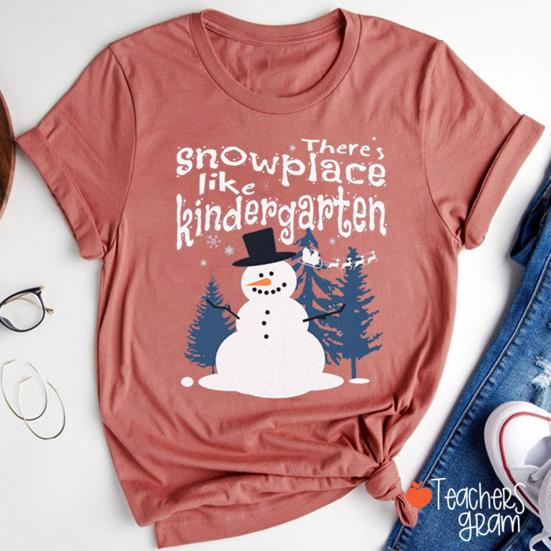 Personalized Grade There's Snowplace Like Teacher T-Shirt