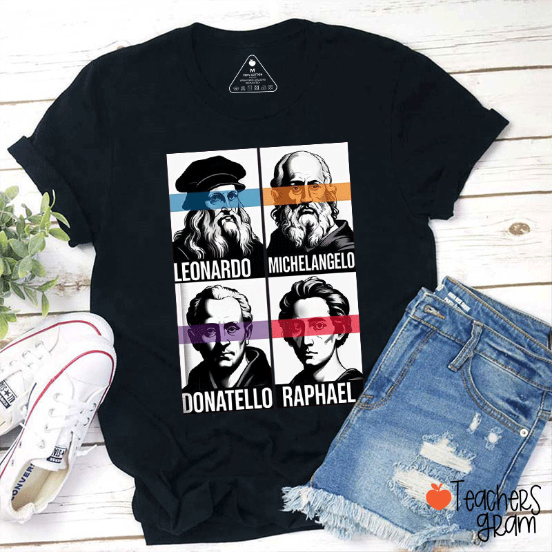 Renaissance Ninja Turtles Teacher T-shirt