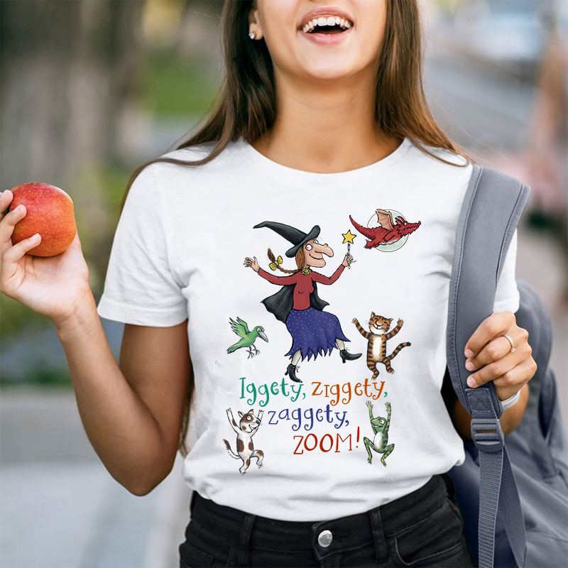 Room On The Broom Iggety Ziggety Teacher T-Shirt