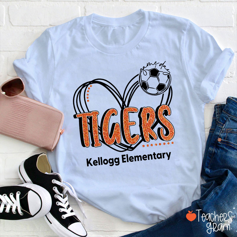 Personalized Mascot And Sport Game Day Teacher T-Shirt