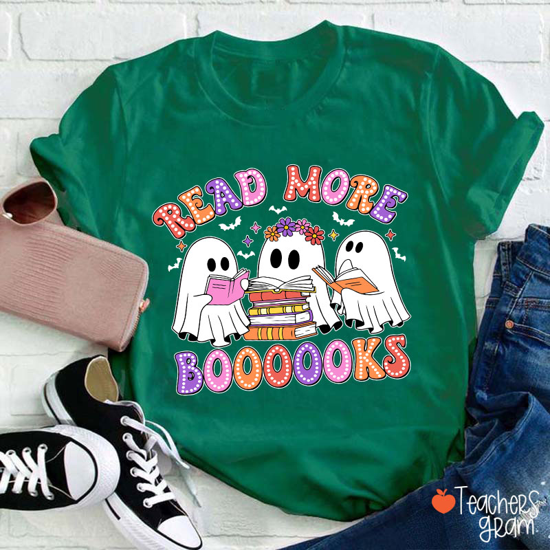 Read More Boooooks Ghost Halloween Teacher T-Shirt