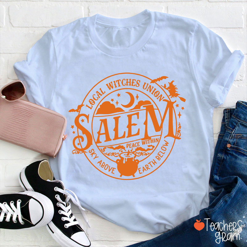 Local Witches Union Salem Halloween Teacher T-Shirt