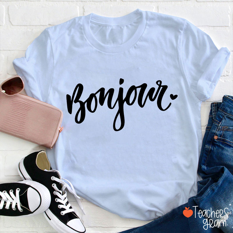 Bonjour Children French Teacher T-Shirt