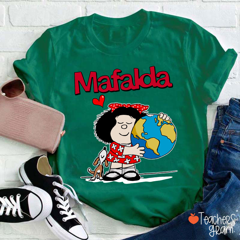 Mafalda Cute Cartoon Spanish Teacher T-Shirt