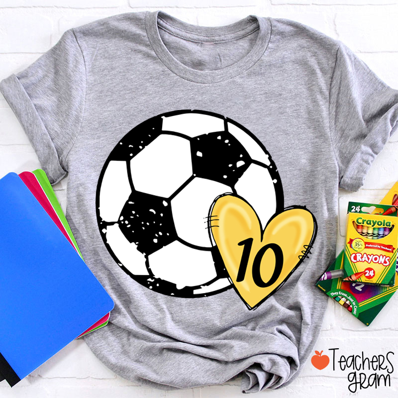 Personalized Number Soccer Teacher T-Shirt