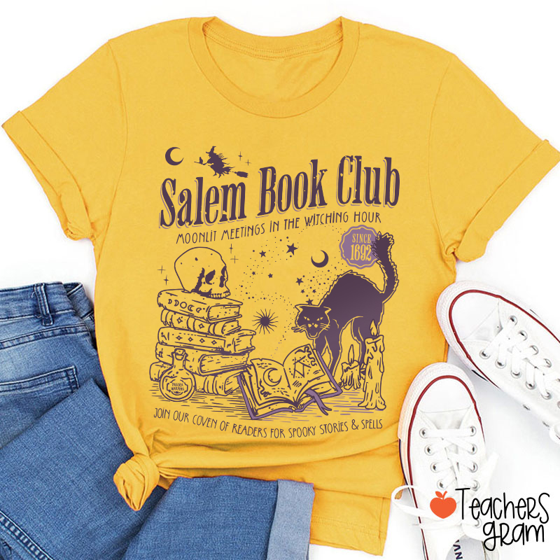 Salem Book Club Halloween Teacher T-Shirt