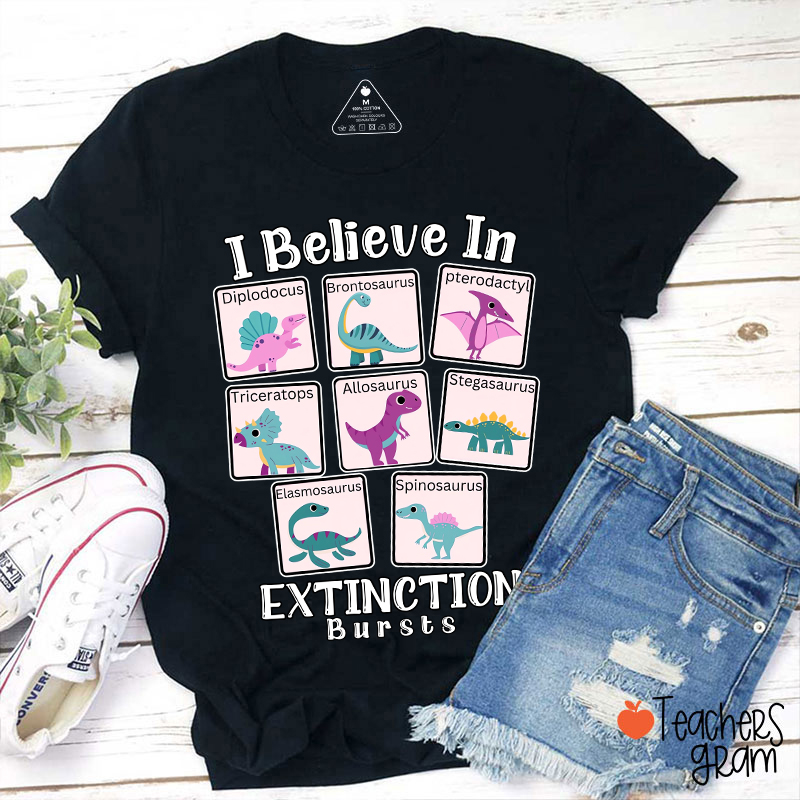 I Believe In Extinction Bursts Teacher T-Shirt