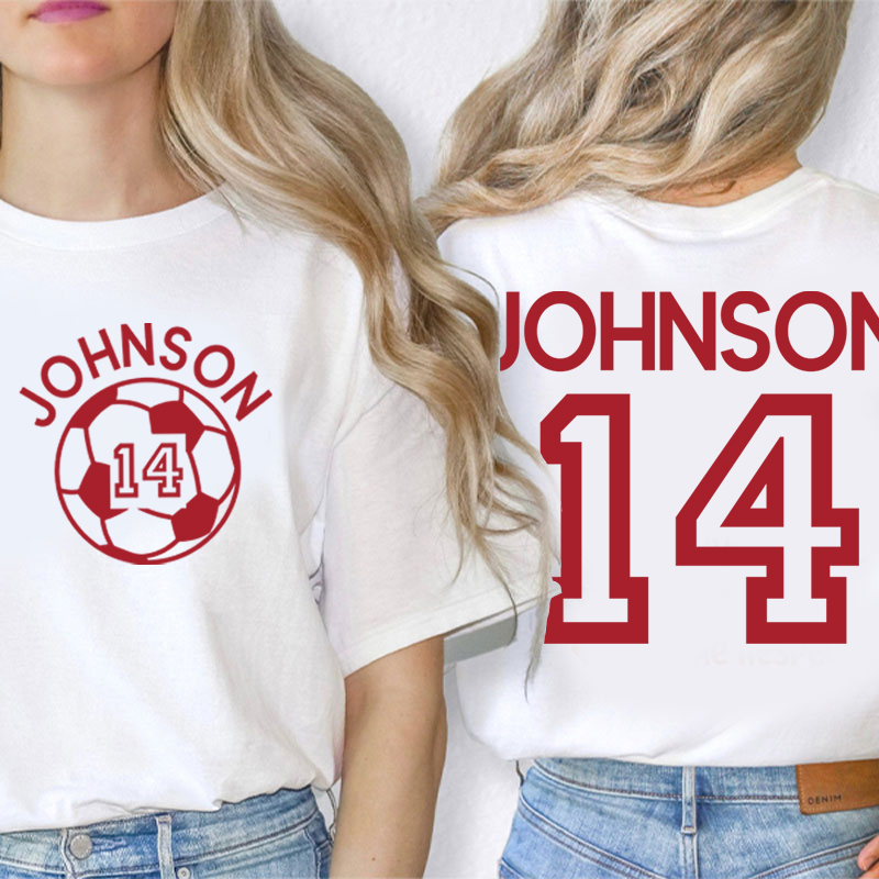 Personalized Soccer Game Day Teacher Two Sided T-Shirt