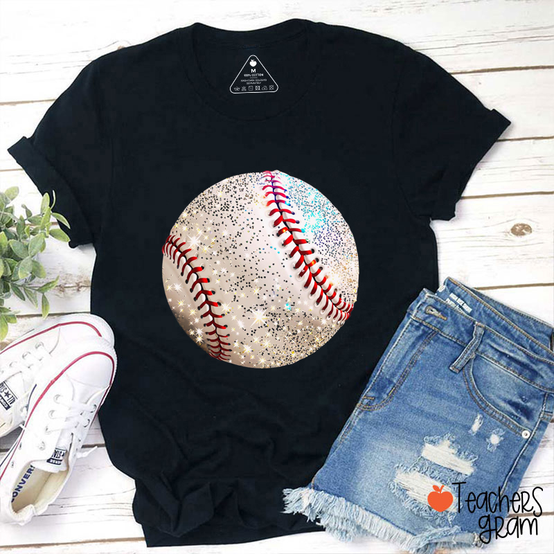 Personalized Sport Glitter Teacher T-Shirt