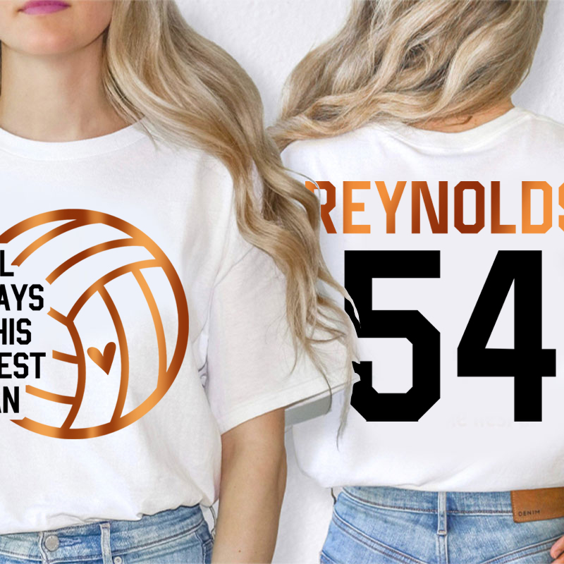 Personalized I'll Always Be His Biggest Fan Teacher Two Sided T-Shirt