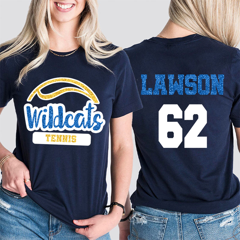 Personalized  Mascot And Name Go Warriors Teacher Two Sided T-Shirt