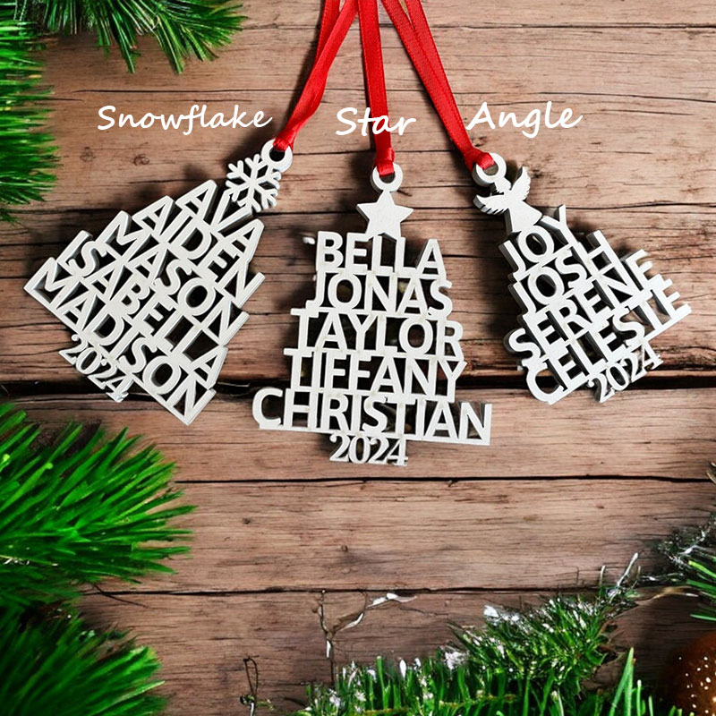 Personalized Name 3D Printed Christmas Ornament