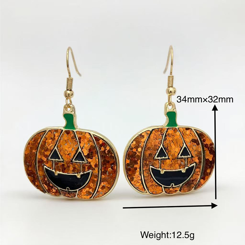 Ghost Pumpkin Teacher Metal Earrings