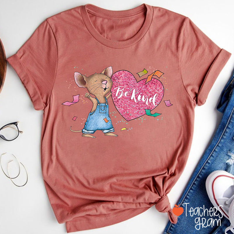 Be Kind Heart Children's Books Valentines Teacher T-Shirt