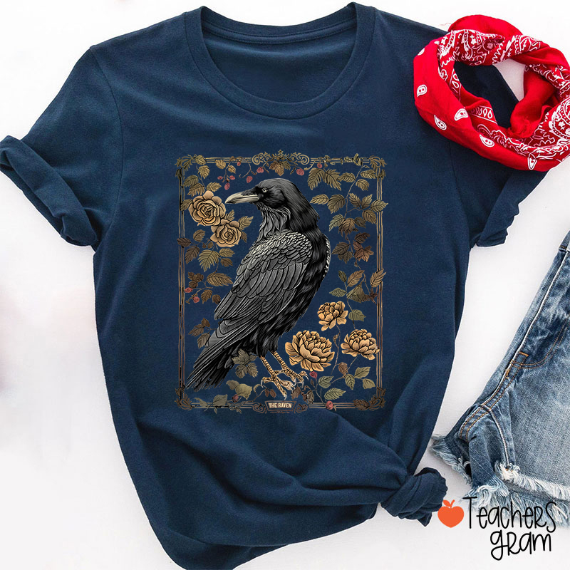 Dark Academia Raven Teacher T-Shirt